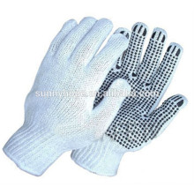 Sunnyhope gants tricotés à bas prix avec des points de pvc, gants de coton d&#39;atelier